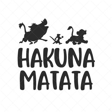 Hakuna Matata SVG, Timon and Pumbaa, Png, Eps, Dxf, Cricut, Cut Files ...