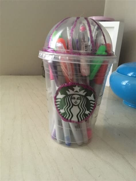 Take an old starbucks cup wash it out and decorate it! | Starbucks cups, Starbucks, Diy