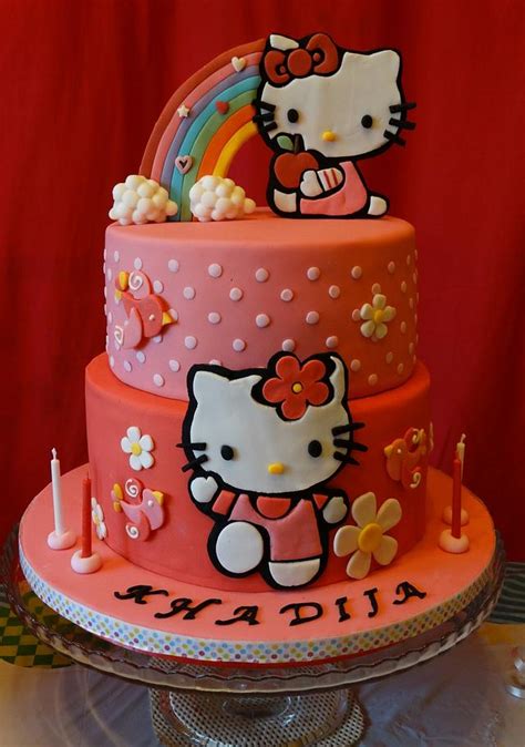 hello kitty bday cake - Decorated Cake by TnK Caketory - CakesDecor