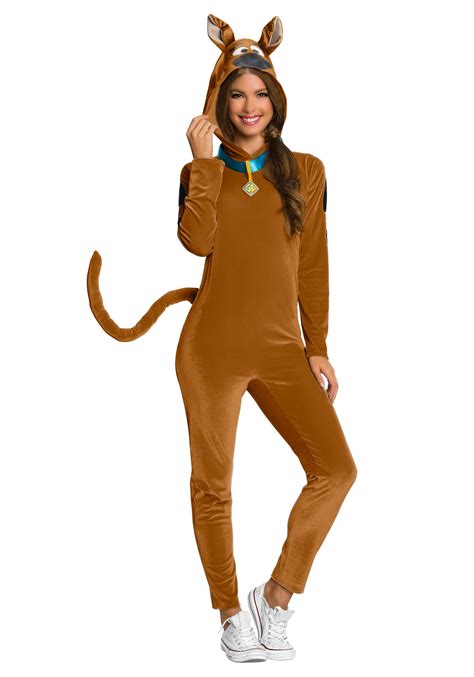 Scooby-Doo Women's Costume Jumpsuit W/ Collar and Tail