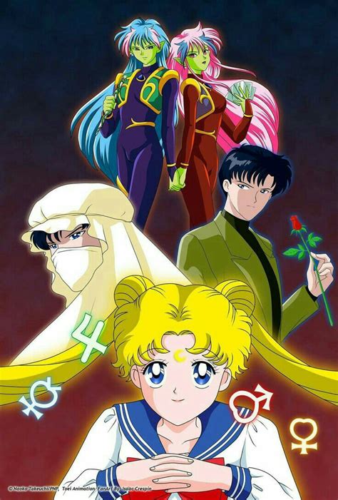 Serena, Darien, el caballero de la Luna, Alan y Anne | Sailor moon, Imagenes de sailor moon, Dibujos