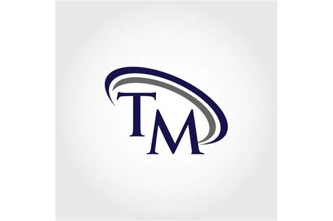 Monogram TM Logo Design By Vectorseller | TheHungryJPEG