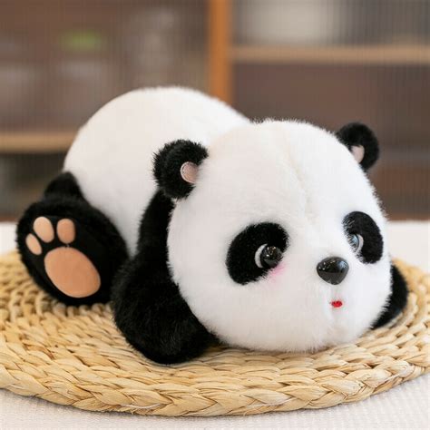 Cute Panda Plush 25cm Panda Stuffed Animal in Sit and Sleep Poses