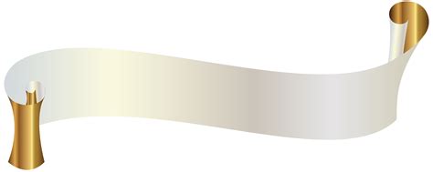 White Banner with Gold PNG Clipart Image | Gallery Yopriceville - High-Quality Images and ...