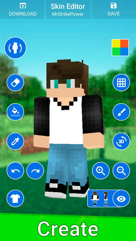 無料で「Skin Editor for Minecraft PE - Custom Skin Creator」アプリの最新版 APK1.3をダウンロードー Android用「Skin ...