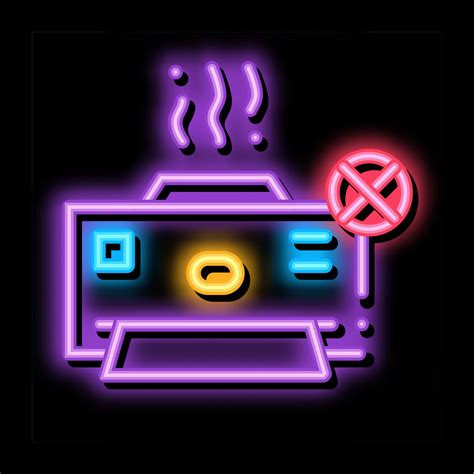 Broken Printer neon glow icon illustration 17769417 Vector Art at Vecteezy