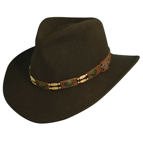 Wool Felt Outback Hat with Beads – Explorer Hats