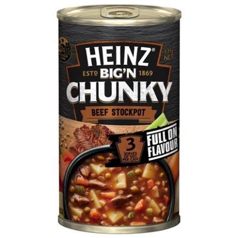 HEINZ BIG 'N' CHUNKY BEEF SOUP STOCKPOT 535G Pack Size: 12