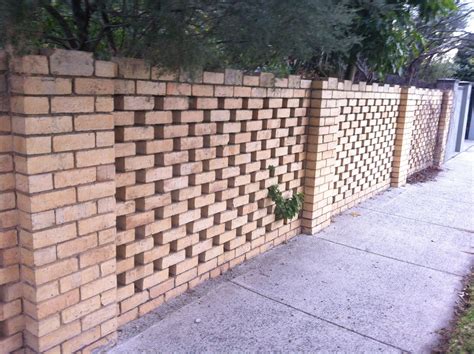 Fencing idea | Staggered bricks as alternative to breezeblocks Image by J Davidson | Brick fence ...