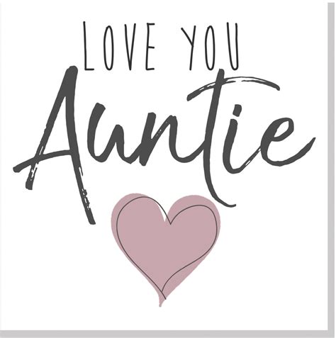 Love you Auntie square card – Jola Designs