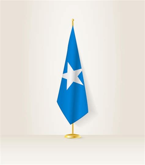 Premium Vector | Somalia flag on a flag stand