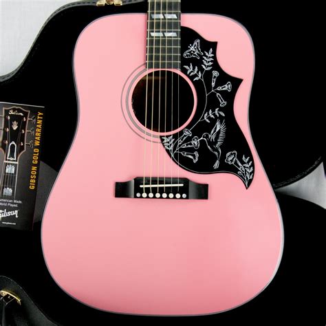 2017 Gibson Montana TECHNO PINK HUMMINGBIRD! Limited Edition Acoustic – Kansas City Vintage Guitars