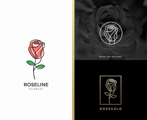 Rose flower logo design template | Premium Vector