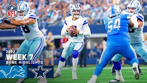 Detroit Lions vs. Dallas Cowboys | 2022 Week 7 Game Highlights - Win ...