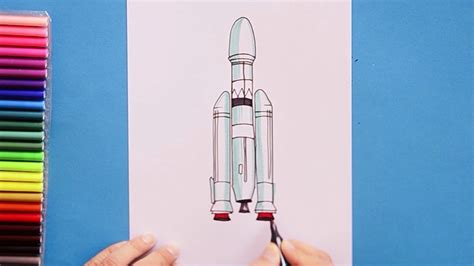 How to draw ISRO Chandrayaan 3 Rocket (GSLV Mk III) - YouTube