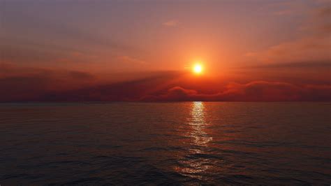 Sunset ocean view, sea, sunset, sky, sunlight HD wallpaper | Wallpaper Flare