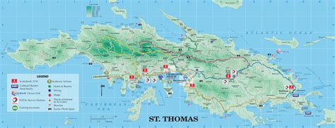 Large detailed road and tourist map of St. Thomas U.S. Virgin Islands. St. Thomas U.S. Virgin ...