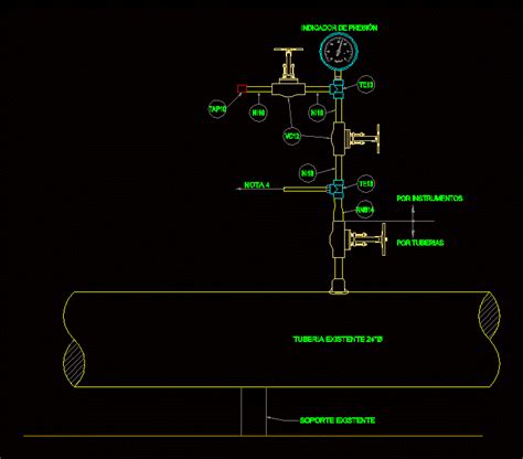 Type 1 Pressure Gauge 2D DWG Elevation for AutoCAD • Designs CAD