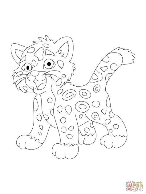 Baby Jaguar Coloring Online | Super Coloring