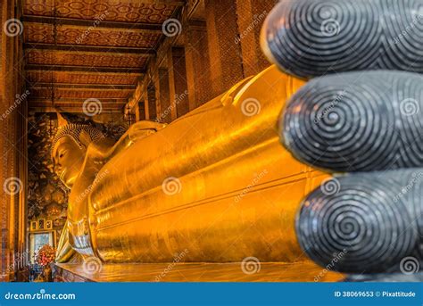 Reclining Buddha Wat Pho Temple Bangkok Thailand Stock Image - Image of religion, people: 38069653