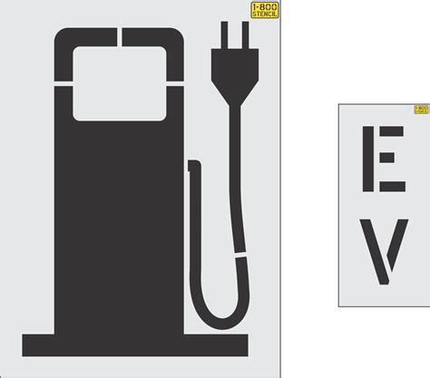 Electric Vehicle Parking and Charging Station Stencils - 1-800-Stencil