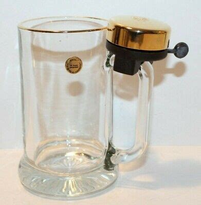 Bell Ringer Beer Mug 20 oz Stein 24K Gold Plated Made In West Germany Beer Glass | eBay