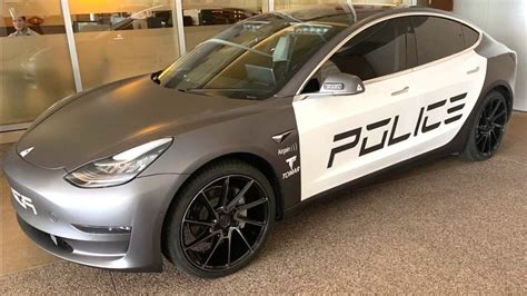 Tesla Model 3 police car makes an appearance at law enforcement tech conference