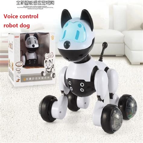 Electric Pet Voice Control robot dog or cat 15 Voice commands children toys -in Action & Toy ...