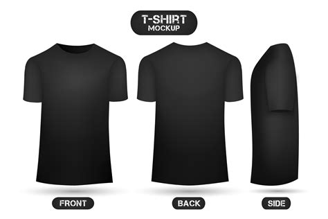 plain black t-shirt mockup template 13387730 Vector Art at Vecteezy