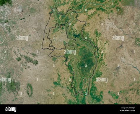 Kandal, province of Cambodia. High resolution satellite map Stock Photo ...