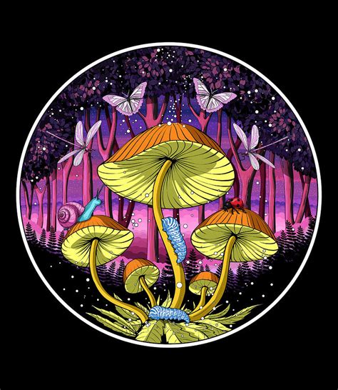 Psychedelic Mushrooms Forest Digital Art by Nikolay Todorov - Fine Art America