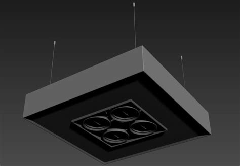 Ceiling Light Block 3d Model Electrical Units Max File - Cadbull | Ceiling lights, Hanging ...