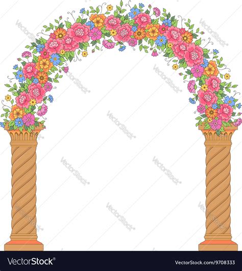 Floral design arc Royalty Free Vector Image - VectorStock