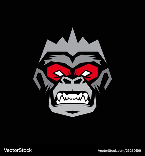 Angry gorilla Royalty Free Vector Image - VectorStock