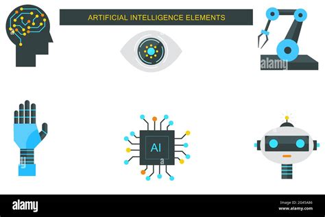 Artificial Intelligence element icons Stock Vector Image & Art - Alamy