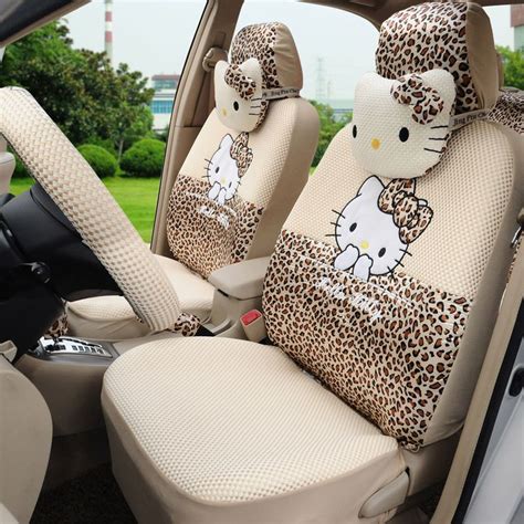 $196.31 18pcs Hello Kitty Car Seat Interior Accessories Polyester ...