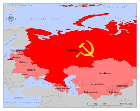 Soviet Union Map/Union of Soviet Socialist Republics (USSR) | Mappr