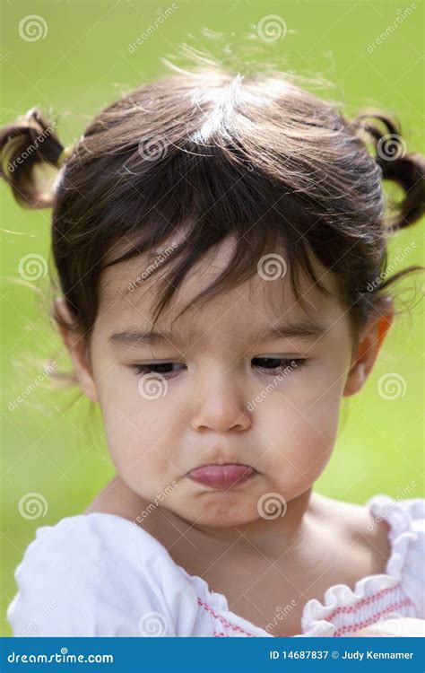 Pouting Little Girl Outdoors Royalty Free Stock Photography - Image: 14687837