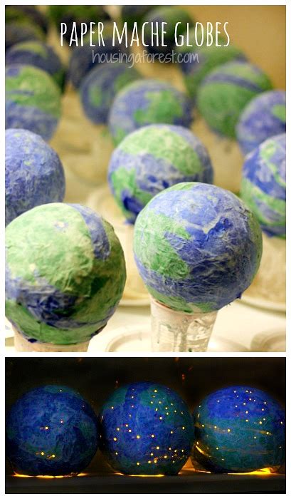 Paper Mache Light-Up Globes | Housing a Forest