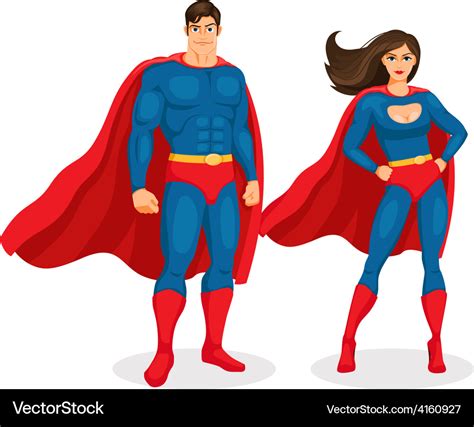 Superhero couple Royalty Free Vector Image - VectorStock