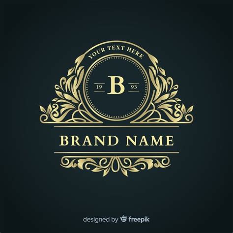 Elegant Ornamental Business Logo Template | Logo templates, Free logo templates, Business logo