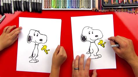 How To Draw Snoopy And Woodstock - Art For Kids Hub