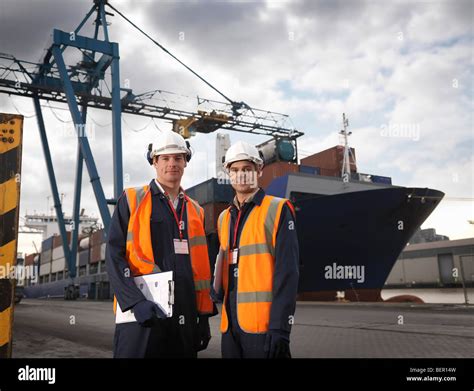 Port Workers In Front Of Ship Stock Photo, Royalty Free Image: 26321369 - Alamy