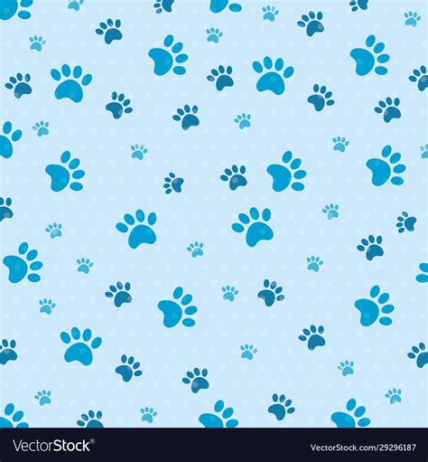 Background dog paw prints Royalty Free Vector Image