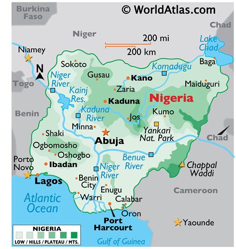 Nigeria Map / Geography of Nigeria / Map of Nigeria - Worldatlas.com