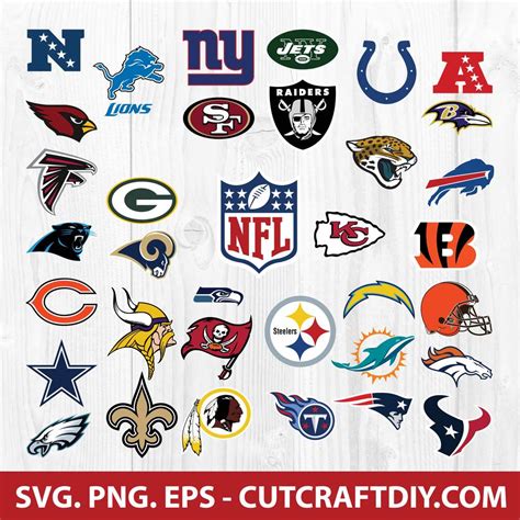 NFL Football Logos SVG, EPS, PNG, Cut Files - NFL Football Helmet SVG