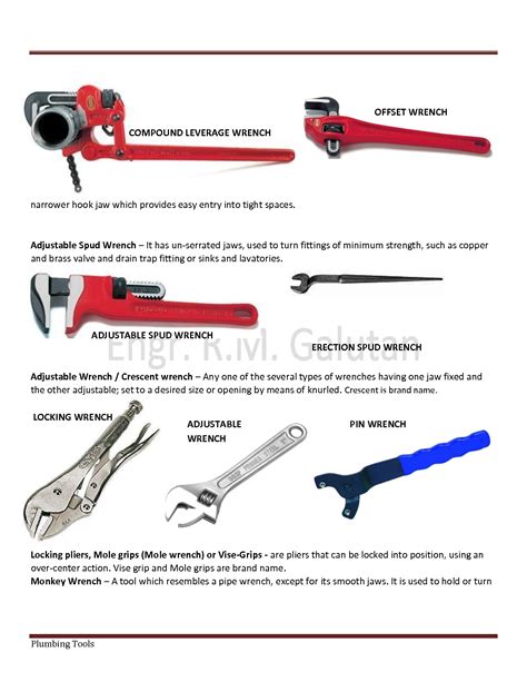 SOLUTION: Plumbing tools equipment - Studypool