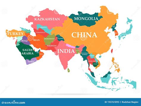 Asia Continent Map With Countries World Map | The Best Porn Website