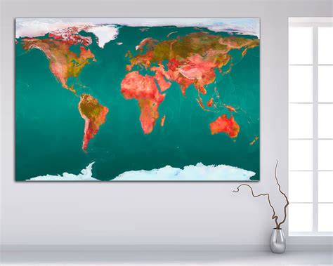 World Map Canvas Print World Map Canvas World Map Large - Etsy