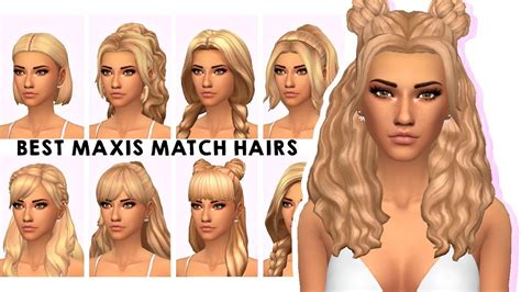 Black sims 4 cc hair maxis match - nomkit